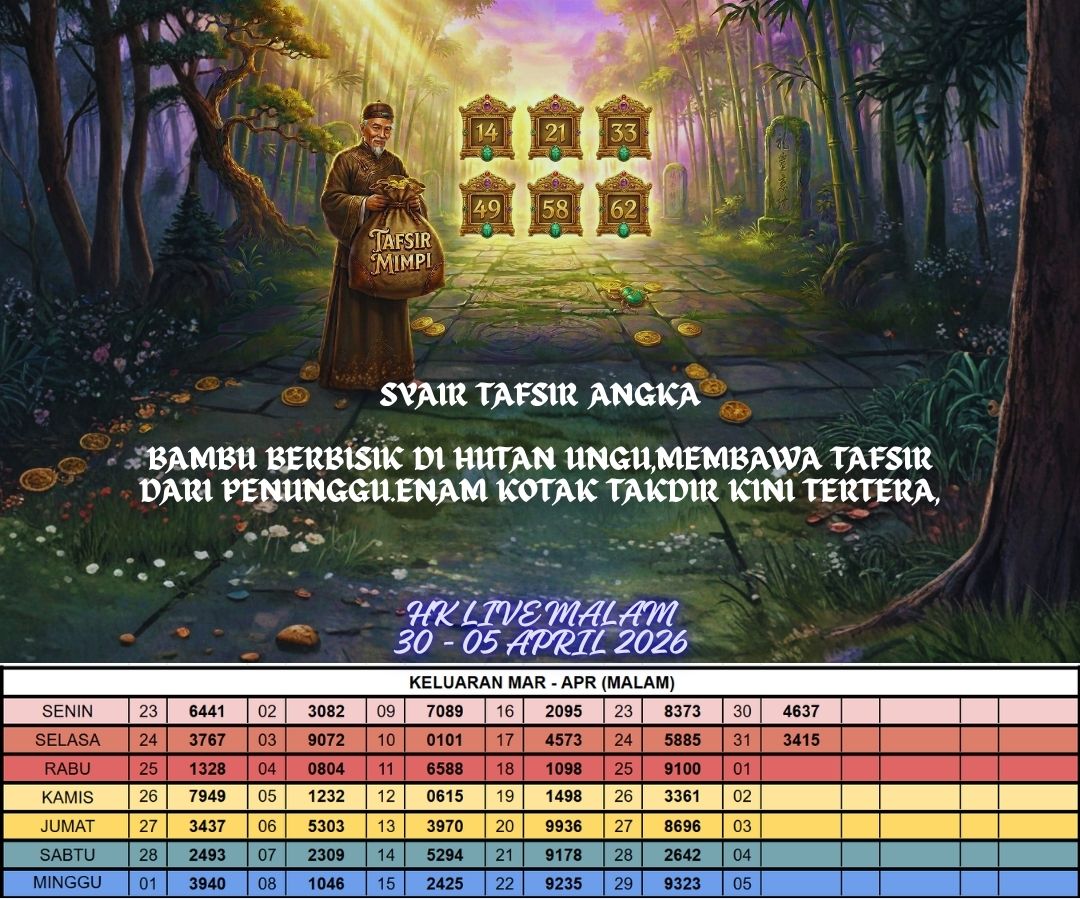 HK LIVE MALAM 30 - 05 APRIL 2026